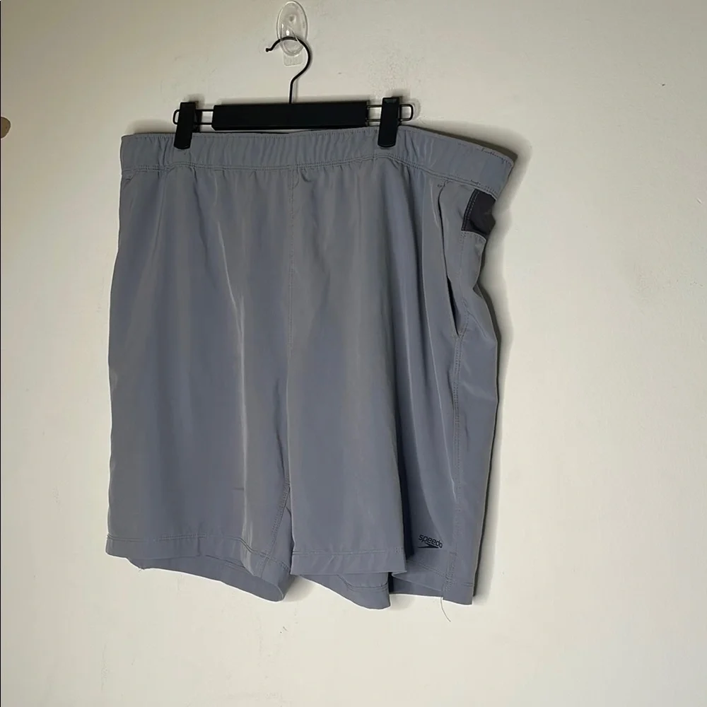 Speedo Gray Athletic Shorts Lightweight Elastic Waist​